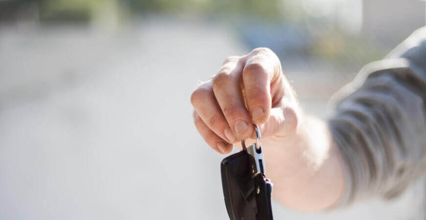 handing over the car keys