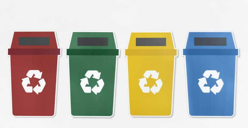 color recycling containers